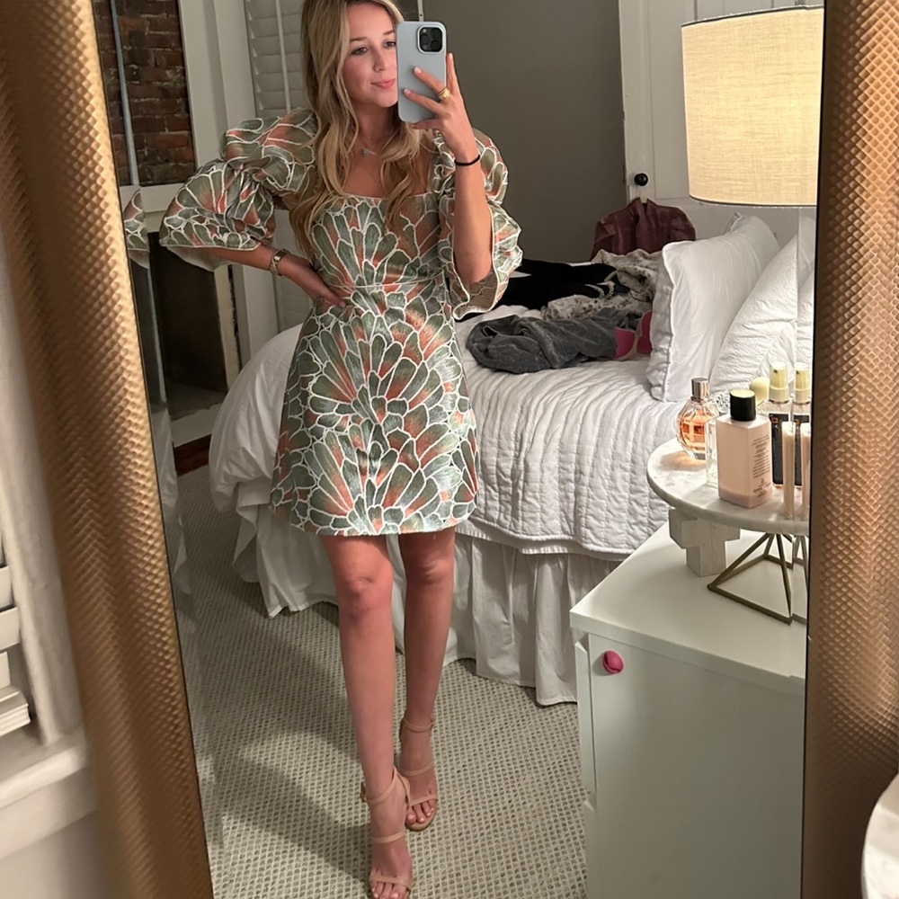 Azulu puff sleeve dress